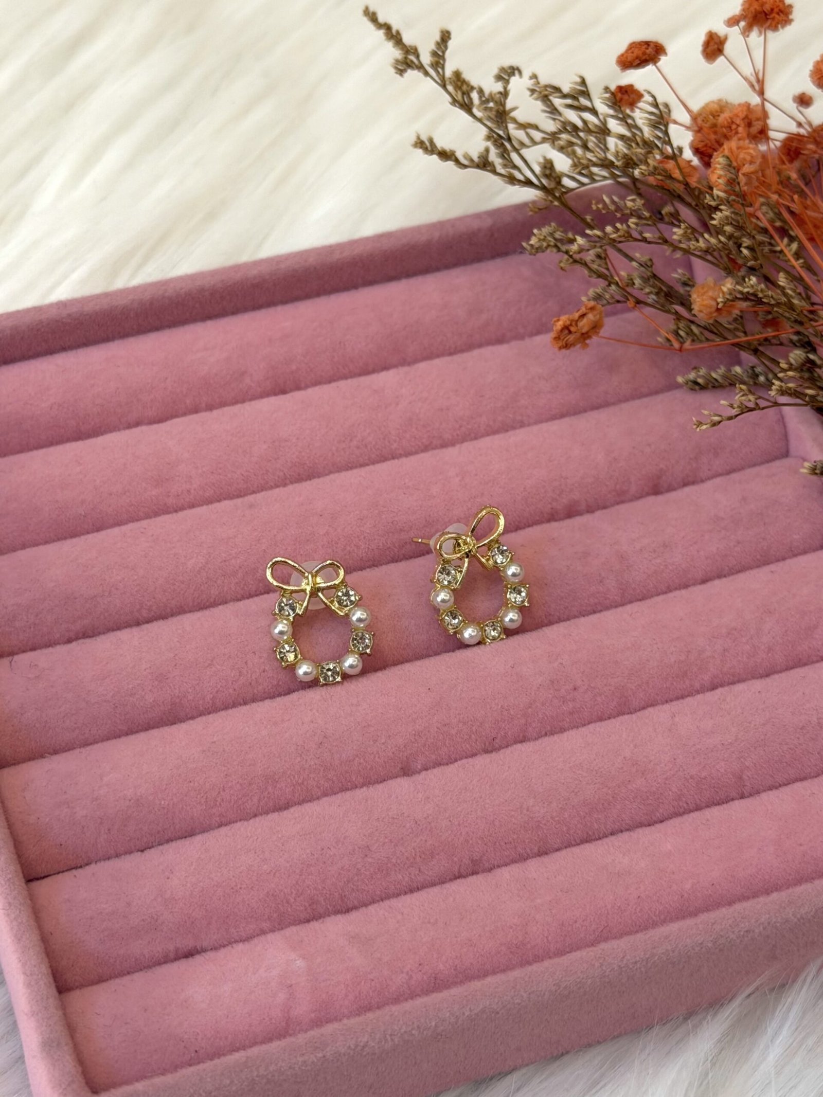 Pearl Faux Studs Earrings - Image 2