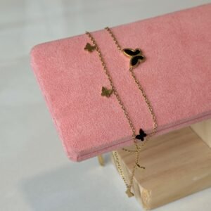Black Butterfly Anklet