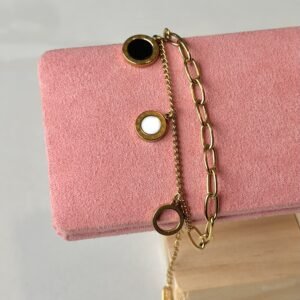 Roman Numeral Double Chain Bracelet