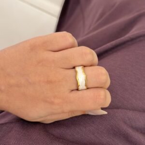 White Marble Ring