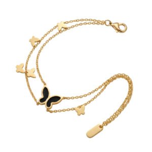 Black Butterfly Anklet