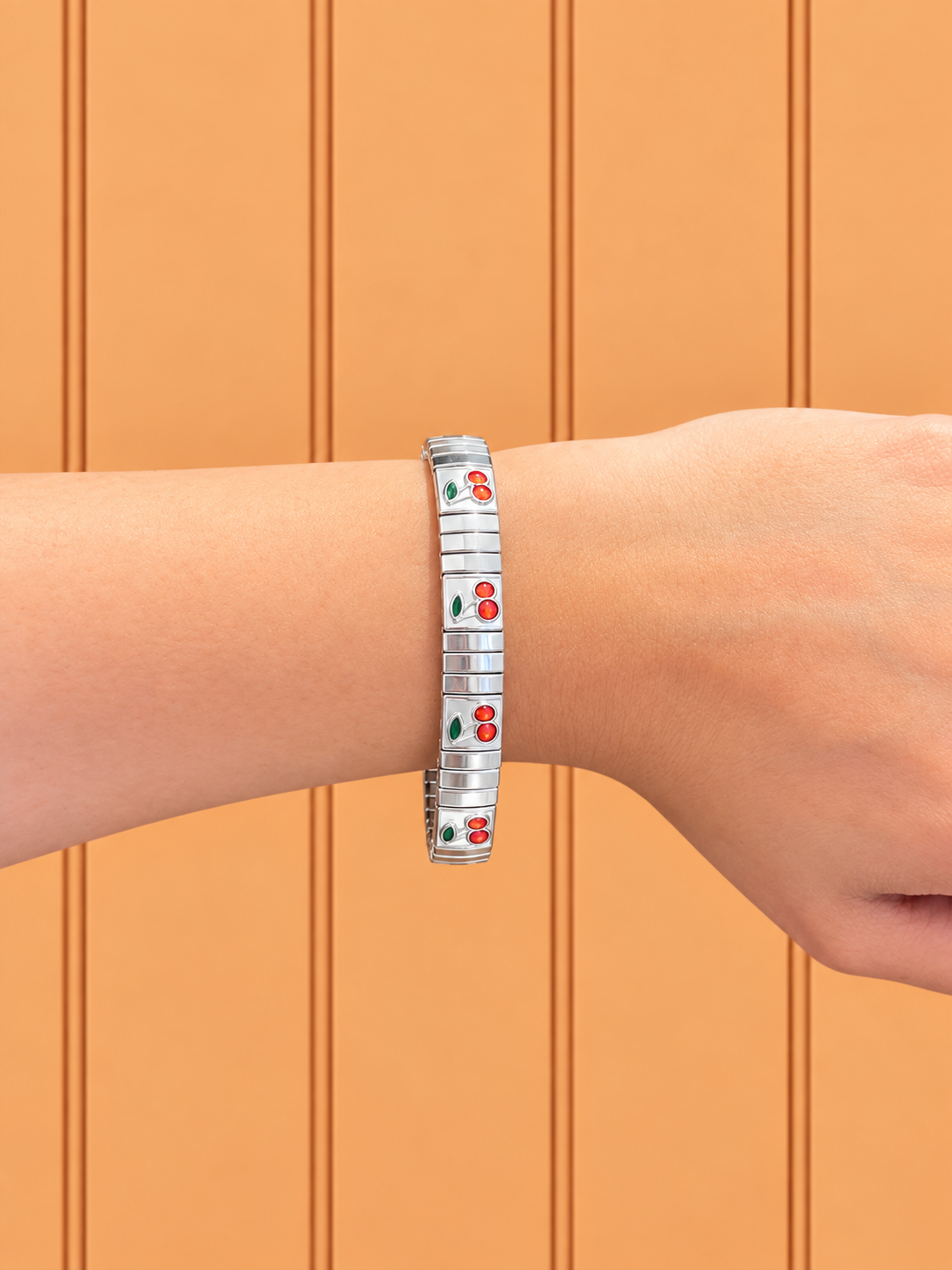 Red Cherry Elastic Bracelet - Image 4