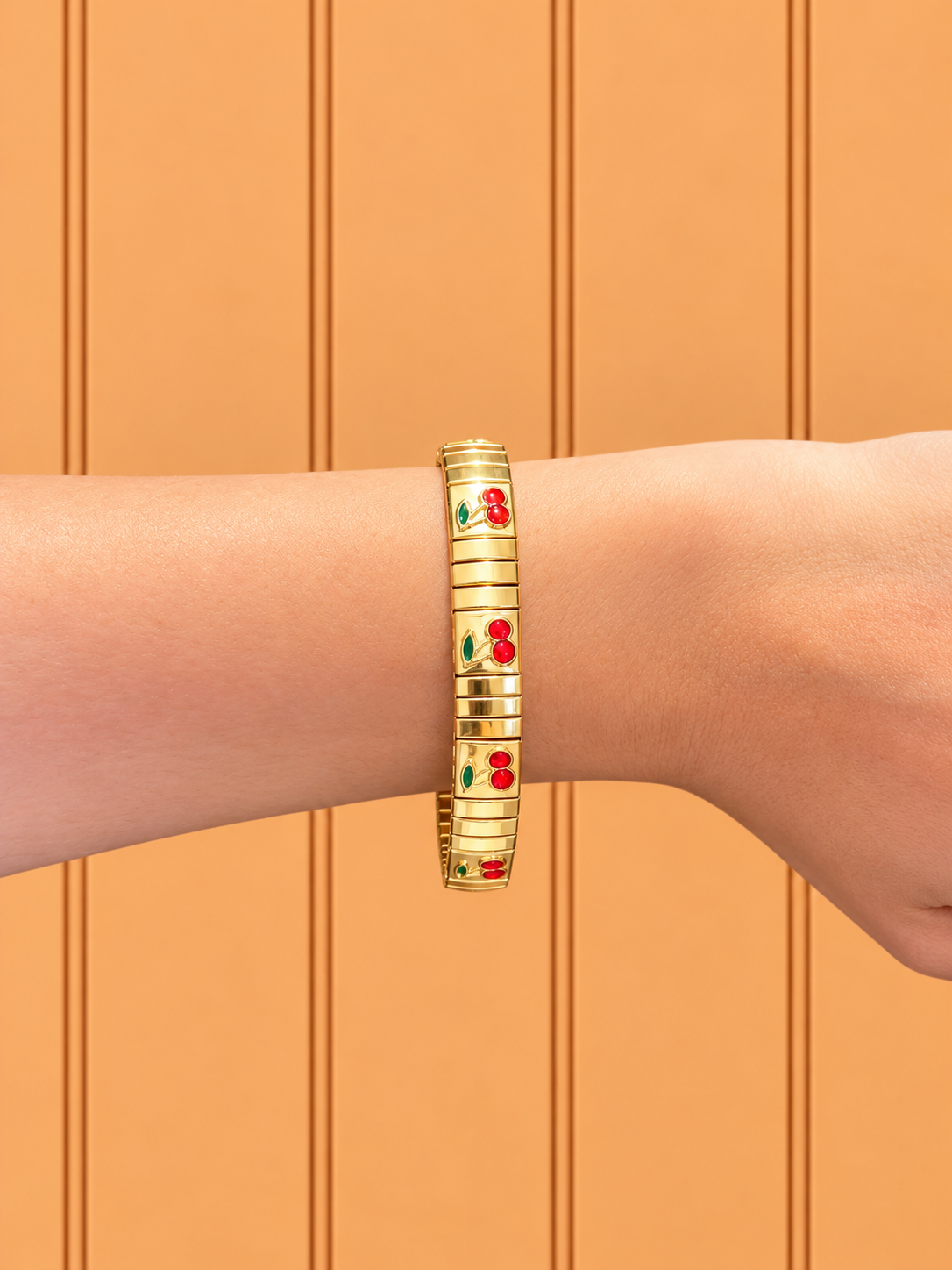 Red Cherry Elastic Bracelet - Image 5