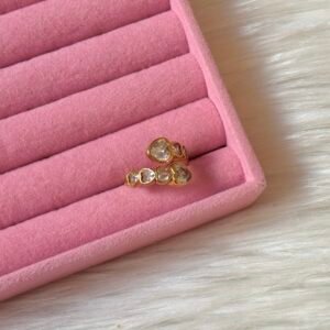Elegant Heart Stone Ring (Adjustable)