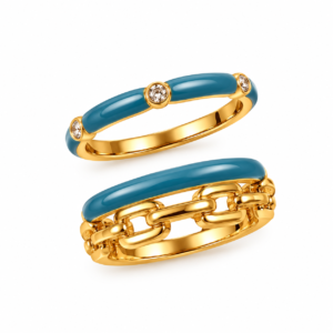 Azure Chain Ring 2 PC Set (Adjustable)
