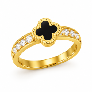 Noir Clover Ring