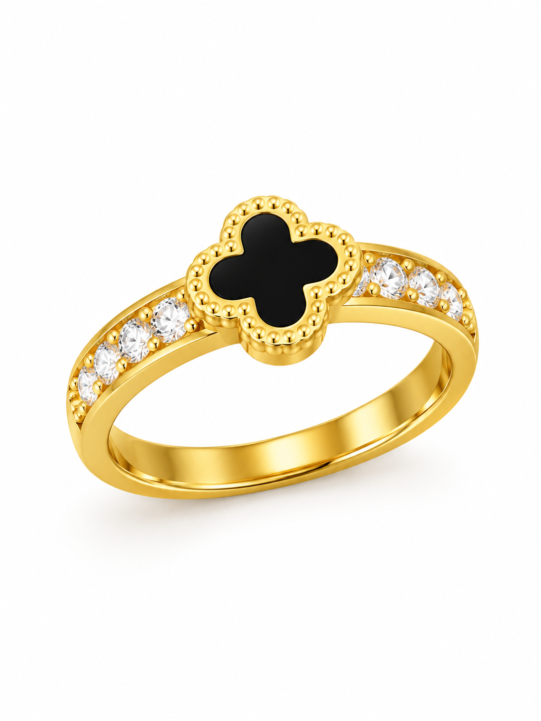 Noir Clover Ring