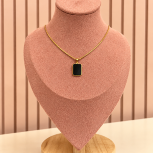 Black Rectangle Necklace
